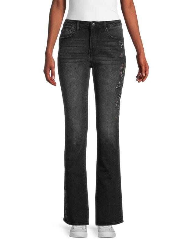 

Джинсы Driftwood Kelly Boot Cut с вышивкой, черный