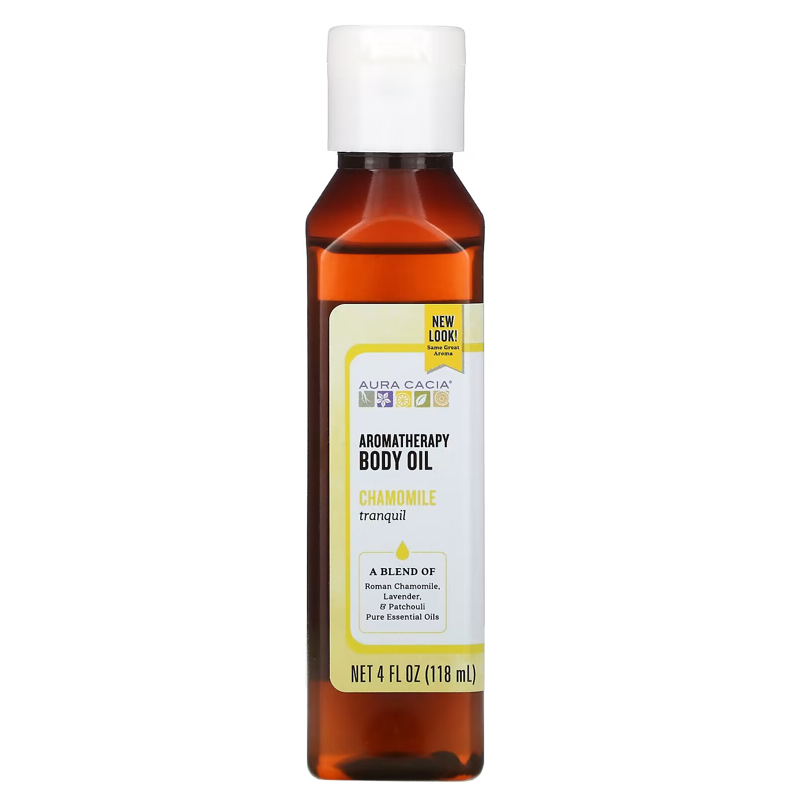 цена Aura Cacia, Ароматерапевтическое масло для тела, успокаивающая ромашка, 4 жидких унции (118 мл)