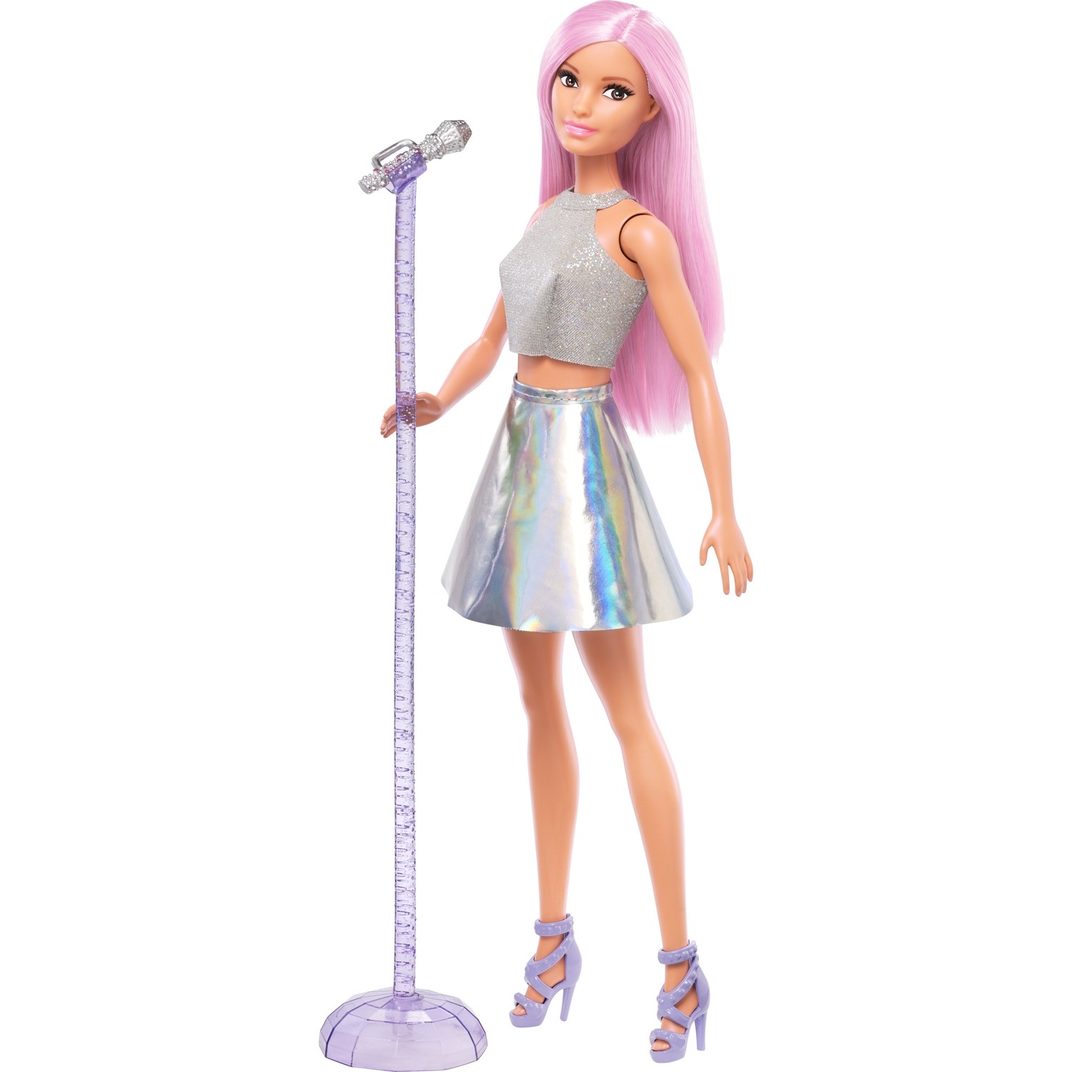Кукла Barbie поп-звезда кукла barbie профессии dvf50 поп звезда с микрофоном