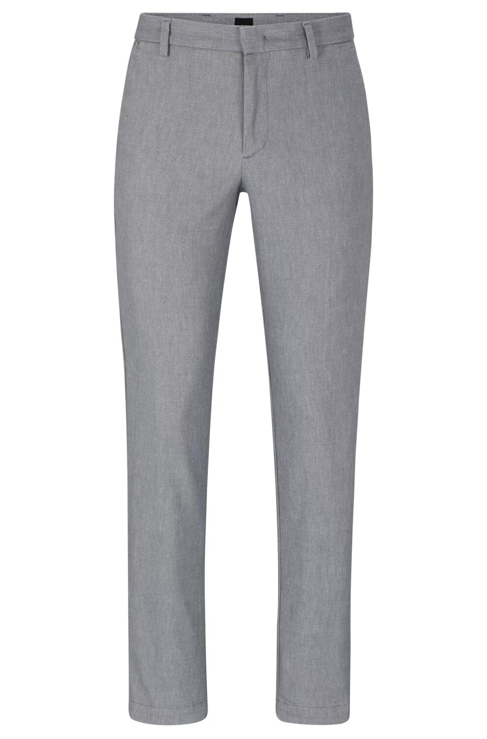 

Брюки Boss Slim-fit Micro-patterned With Brushed Finish, темно-серый