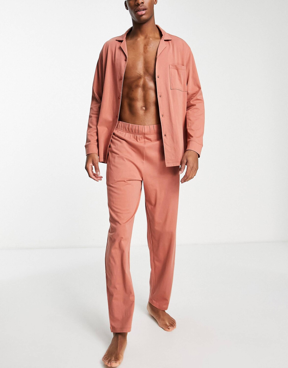 

Пижамный комплект из рубашки и брюк ASOS DESIGN