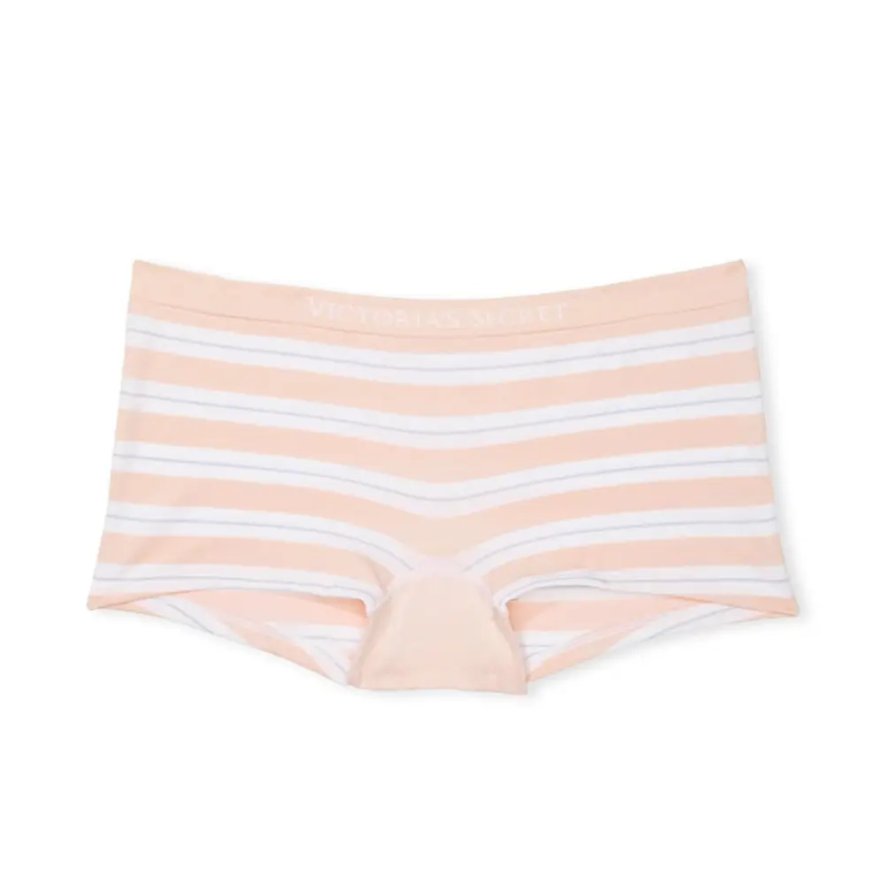 

Трусы Victorias Secret Seamless Boyshort, розовый/белый