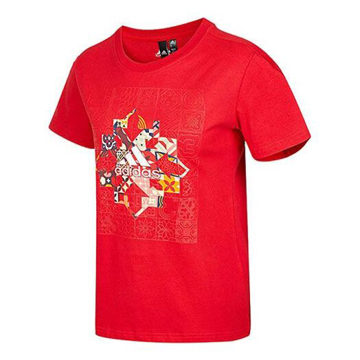 

Футболка Adidas Printing Logo Round Neck Short Sleeve Red, Красный