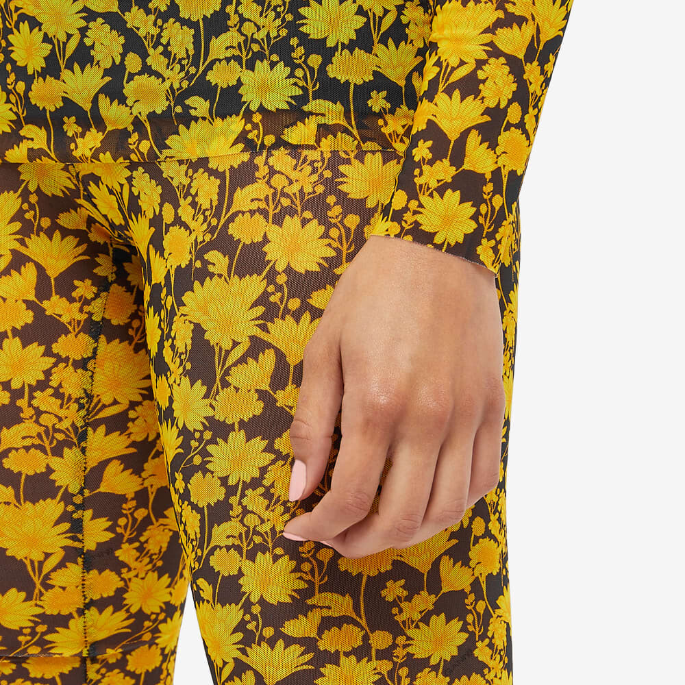 

Леггинсы GANNI Floral Print Mesh Leggings