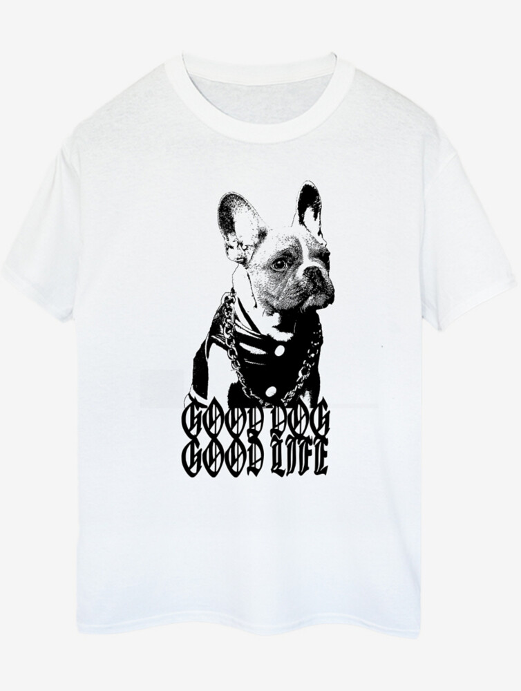 

Белая футболка с принтом для взрослых NW2 Pets French Bulldog George., белый