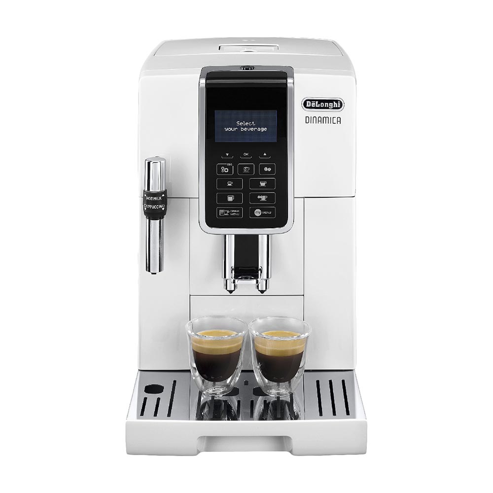 Автоматическая кофемашина DeLonghi Dinamica D5W, белый кофеварка delonghi кофемашина автоматическая зерновая dinamica plus ecam380 85 sb