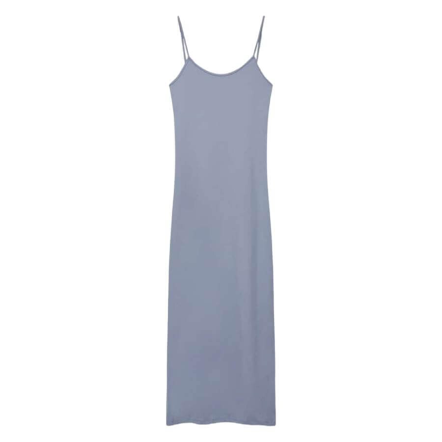 

Платье Pull&Bear Long With Thin Straps, серо-голубой