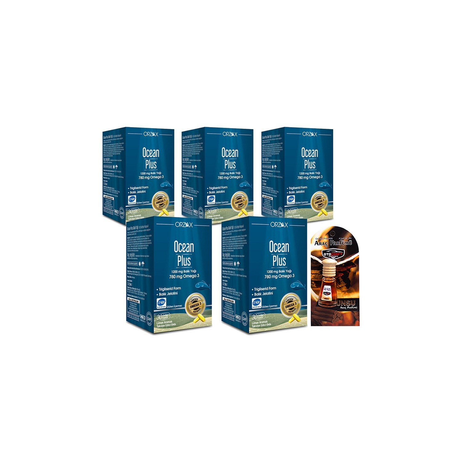 

Orzax Ocean Plus Fish Oil 30LU капсул x 5 штук + автомобильные духи
