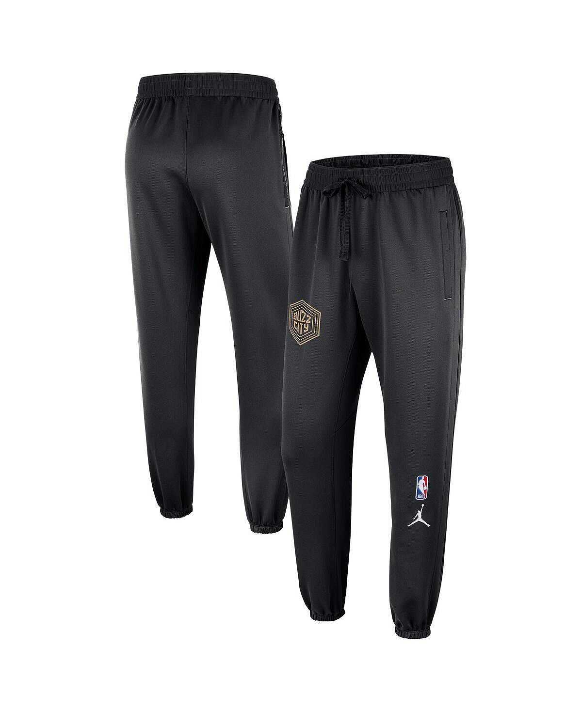Мужские брендовые черные спортивные штаны charlotte hornets 2022/23 city edition showtime thermaflex Jordan, черный