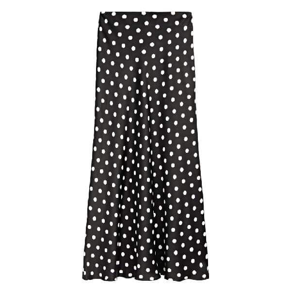 

Юбка Massimo Dutti Polka Dot Print Studio, черный