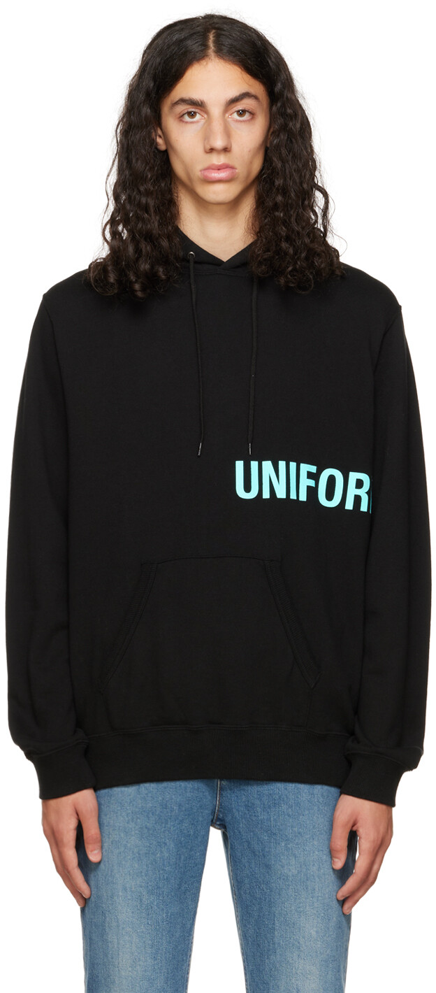 

Черный худи с принтом Uniform Experiment
