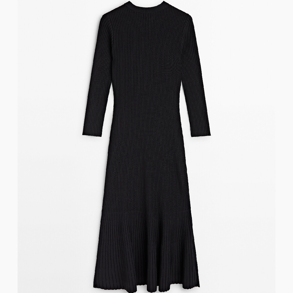 

Платье Massimo Dutti Textured Knit, черный
