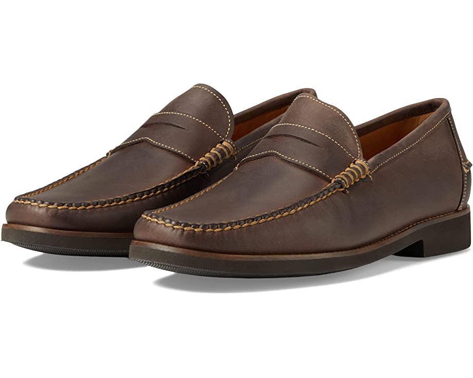 

Лоферы Handsewn Leather Penny Loafer Peter Millar, шоколад