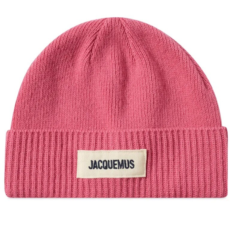

Шапка Jacquemus Patch Logo, розовый