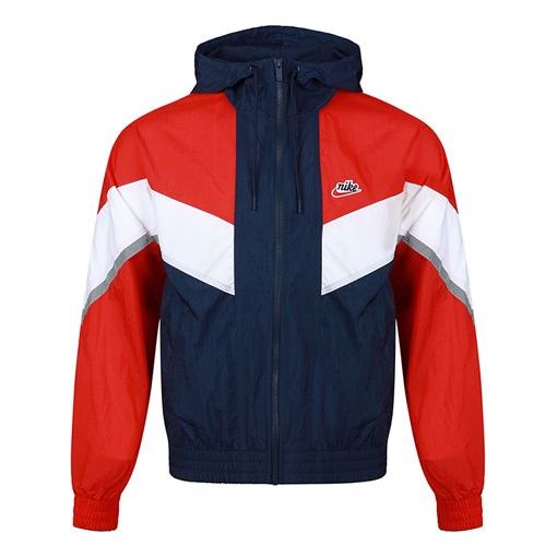 Куртка Nike Sportswear Windrunner+ hooded Windproof Reflective Jacket Red, красный куртка jordan classic flying windproof padded men s red красный