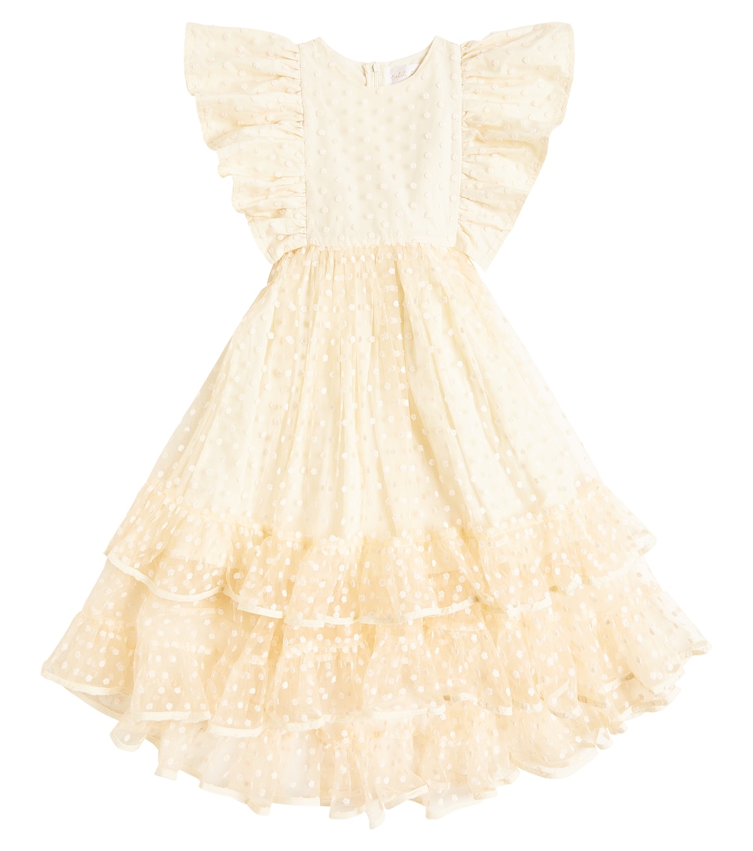 Платье из тюля с вышивкой и оборками Petite Amalie, белый платье из тюля с вышивкой petite amalie синий