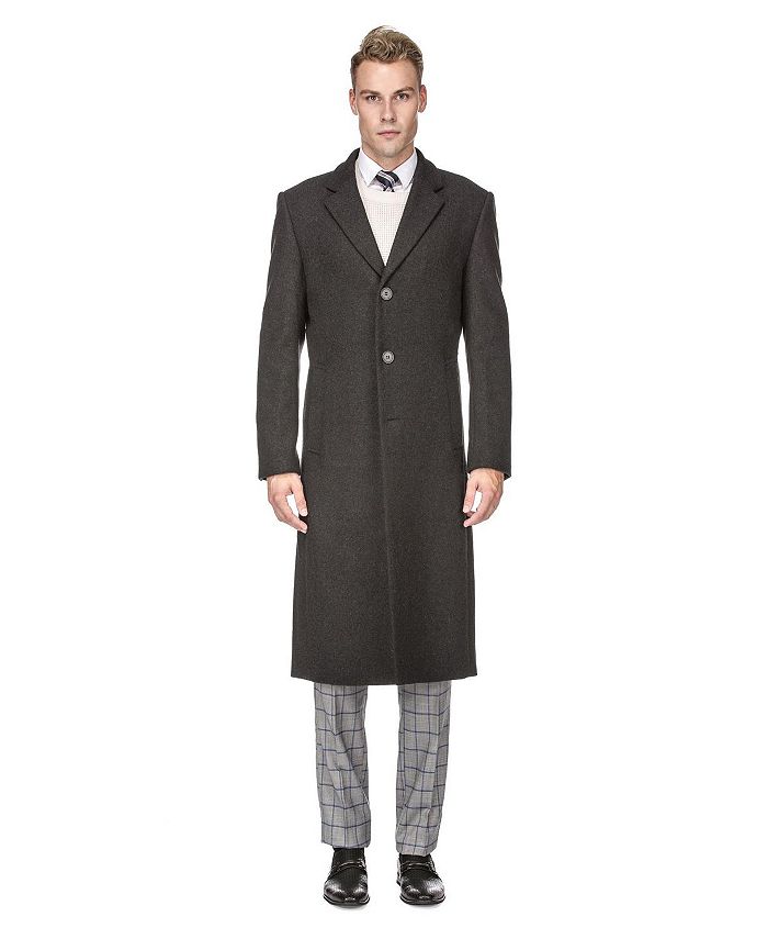 Мужская длинная шерстяная куртка длиной до колена с тремя пуговицами, пальто, верхнее пальто Braveman, цвет Charcoal цена и фото