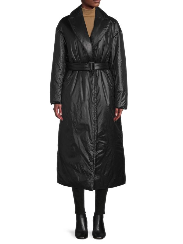 

Пуховик с поясом Calvin Klein Black