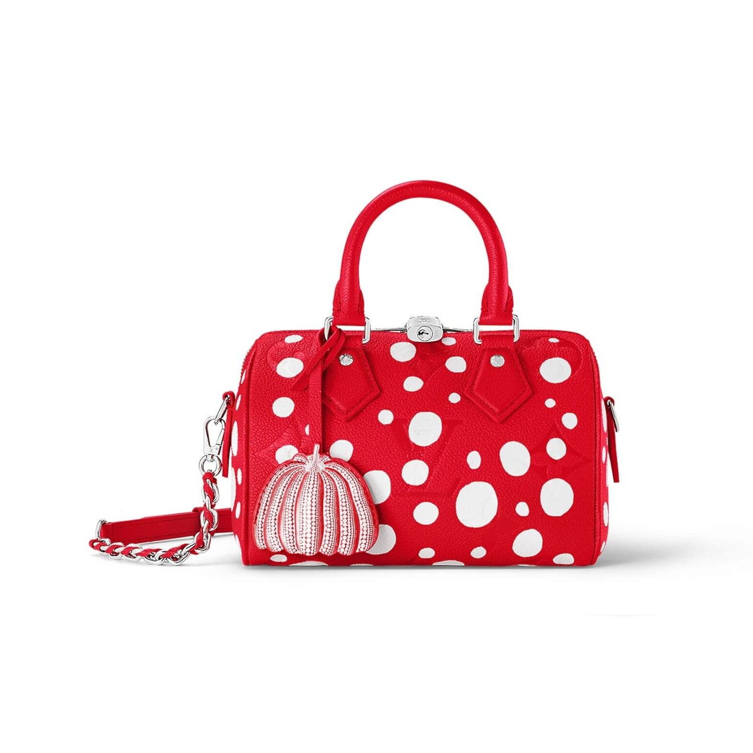 

Сумка Louis Vuitton x Yayoi Kusama Speedy Bandouliere 20, красный/белый