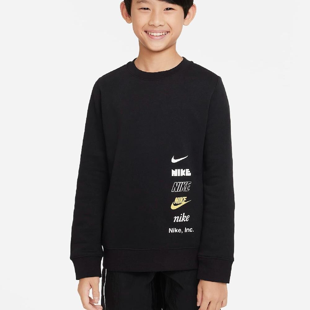 

Свитшот Nike Sportswear Big Kids' Boys, черный/белый