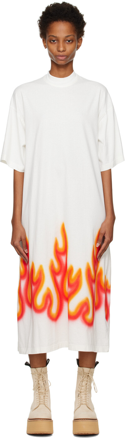

Платье макси Off-White Burning T Palm Angels