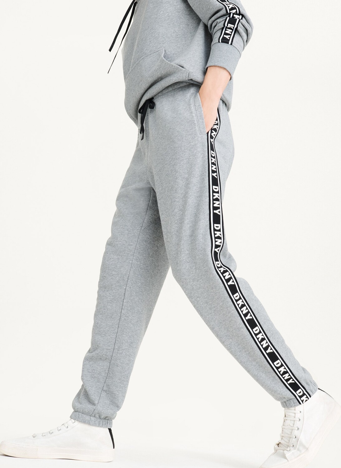 

Брюки с логотипом French Terry DKNY, Серый