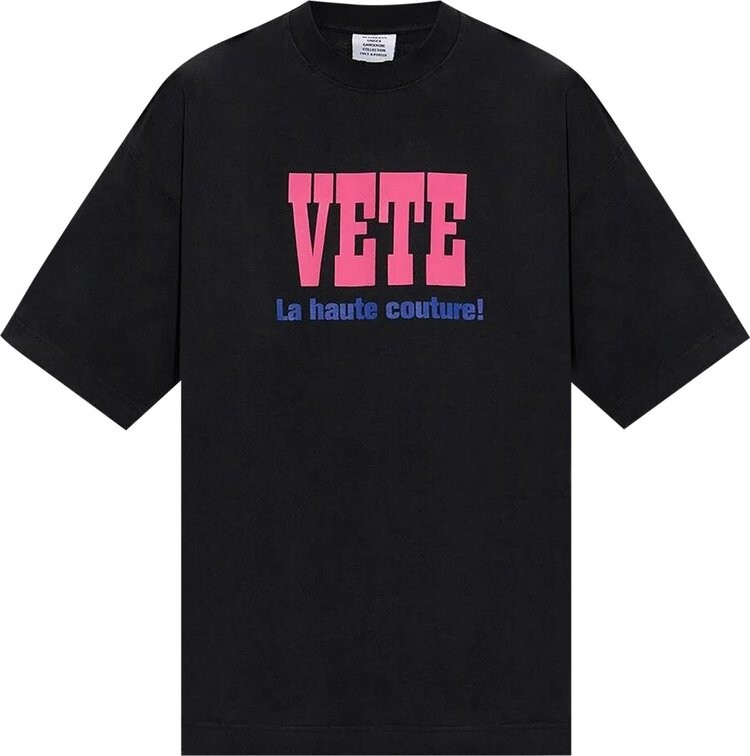 

Футболка Vetements La Haute Couture T-Shirt 'Black', черный
