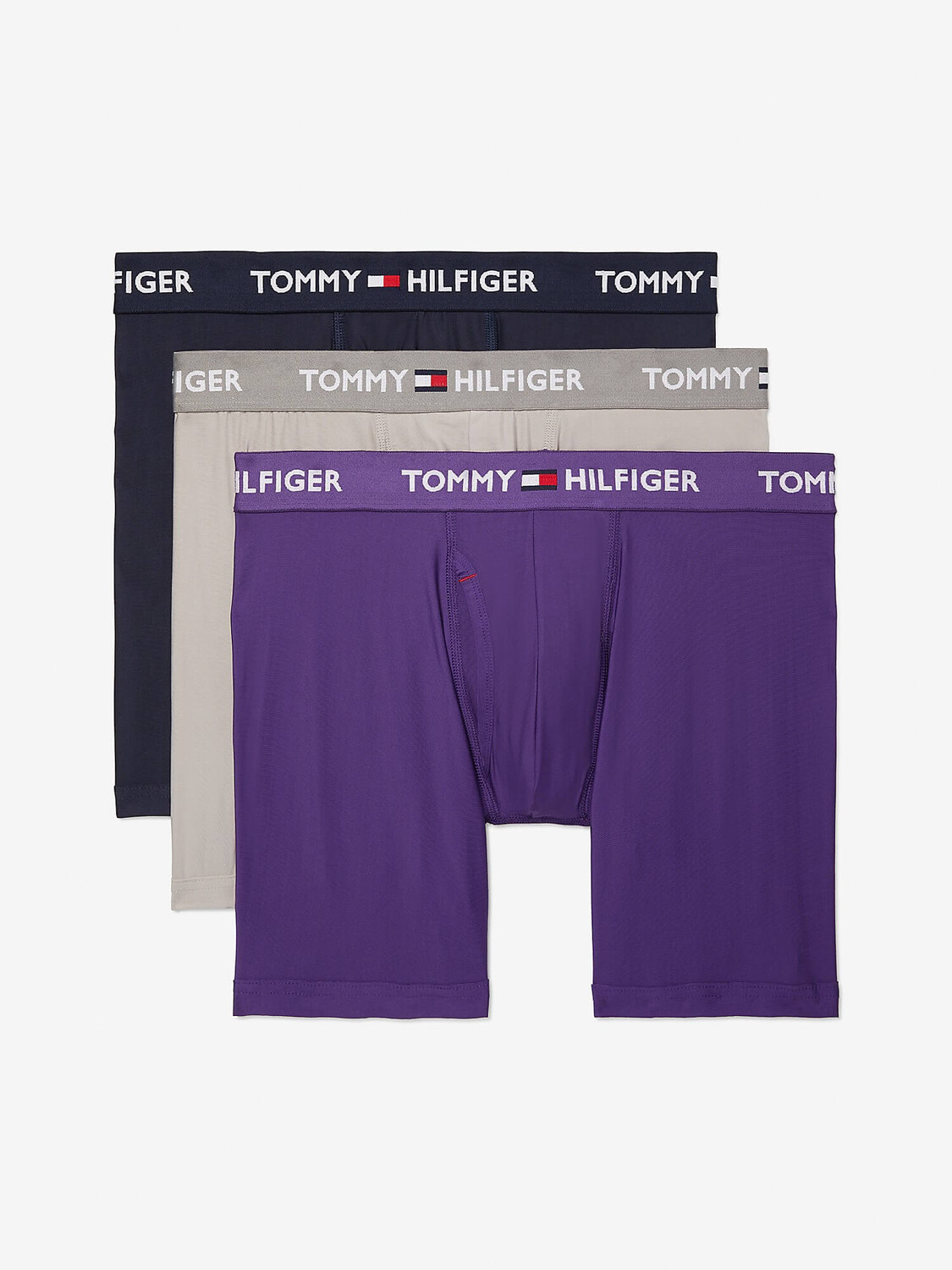 

Набор боксеров Tommy Hilfiger Everyday Microfiber, 3 предмета, фиолетовый/серый/чёрный