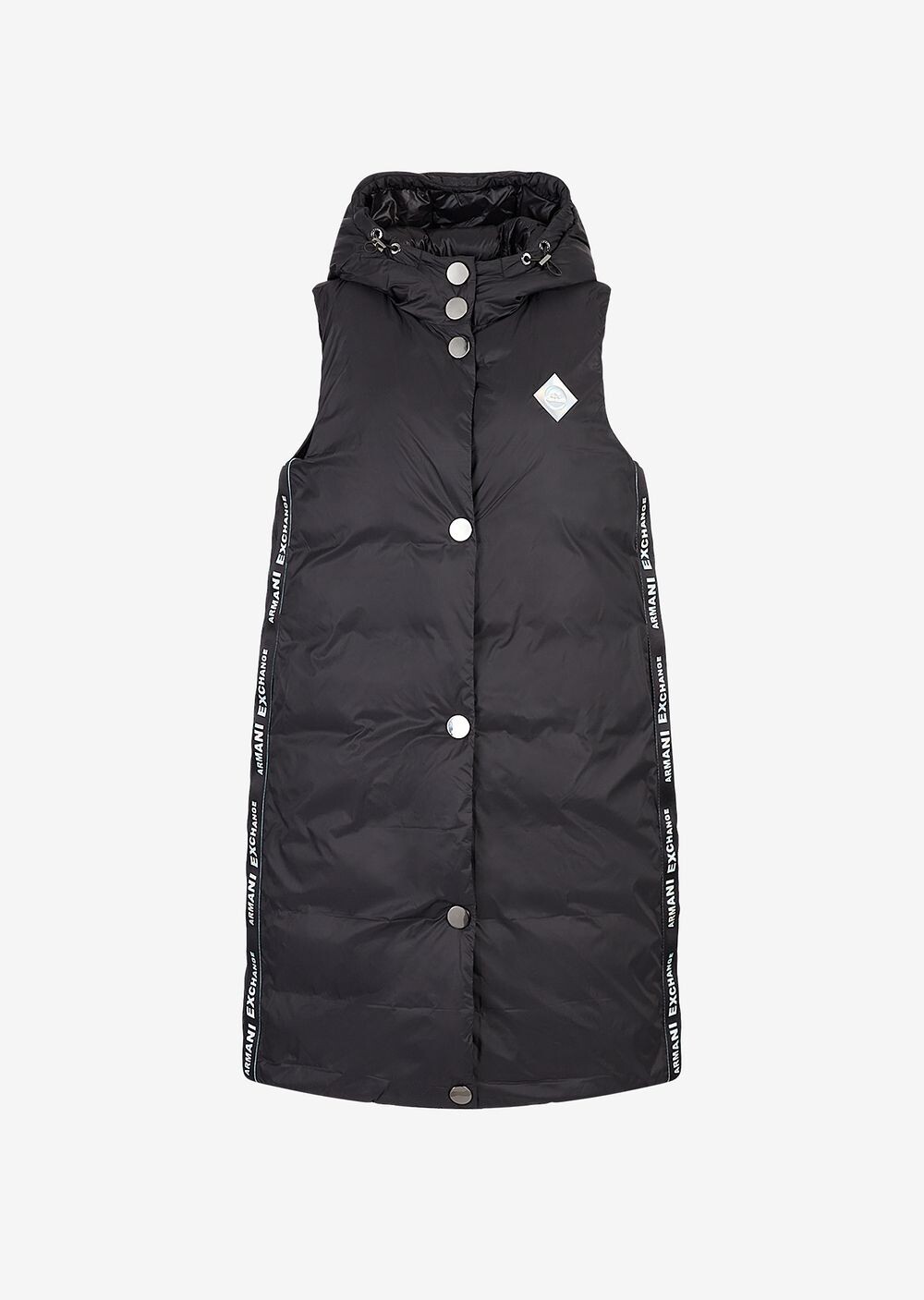 

Пуховик из переработанного нейлона Armani Exchange, черный
