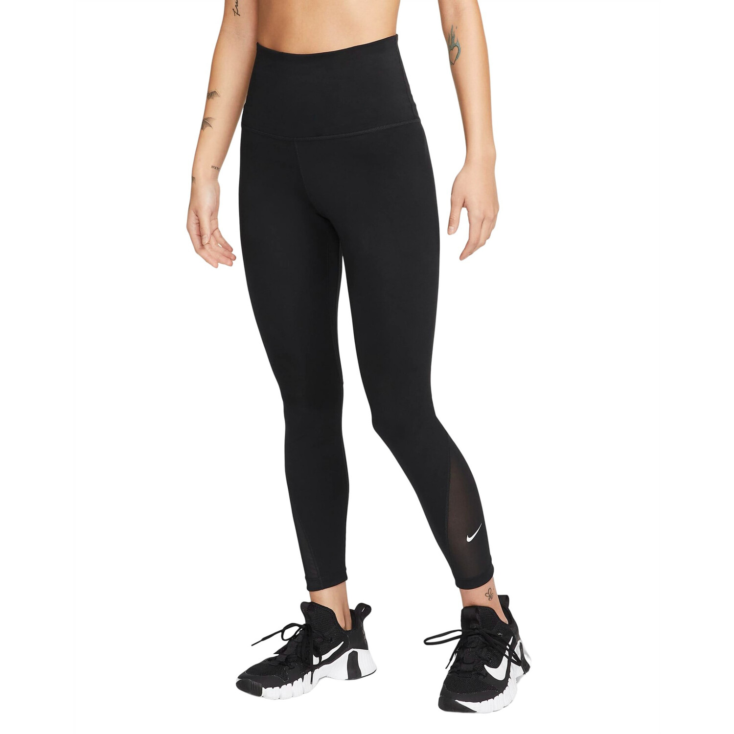 

Леггинсы Nike One High-Waisted 7/8, черный/белый