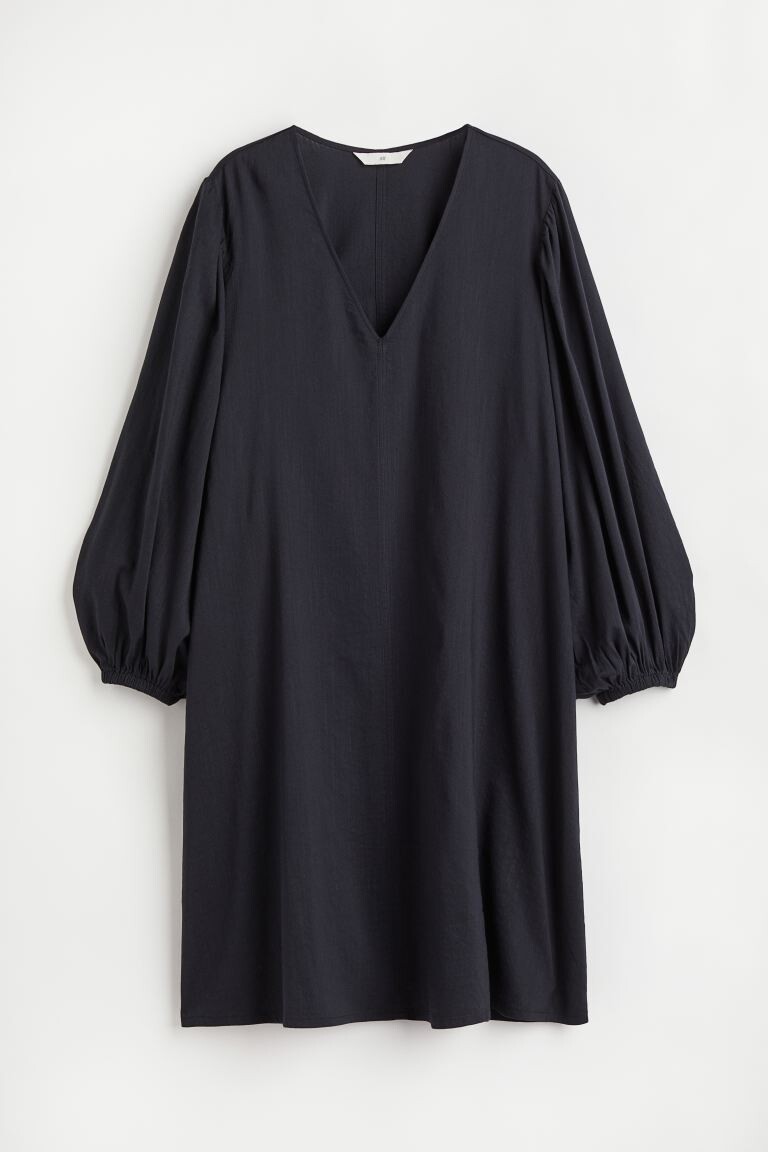

Платье с объемными рукавами H&M, черный