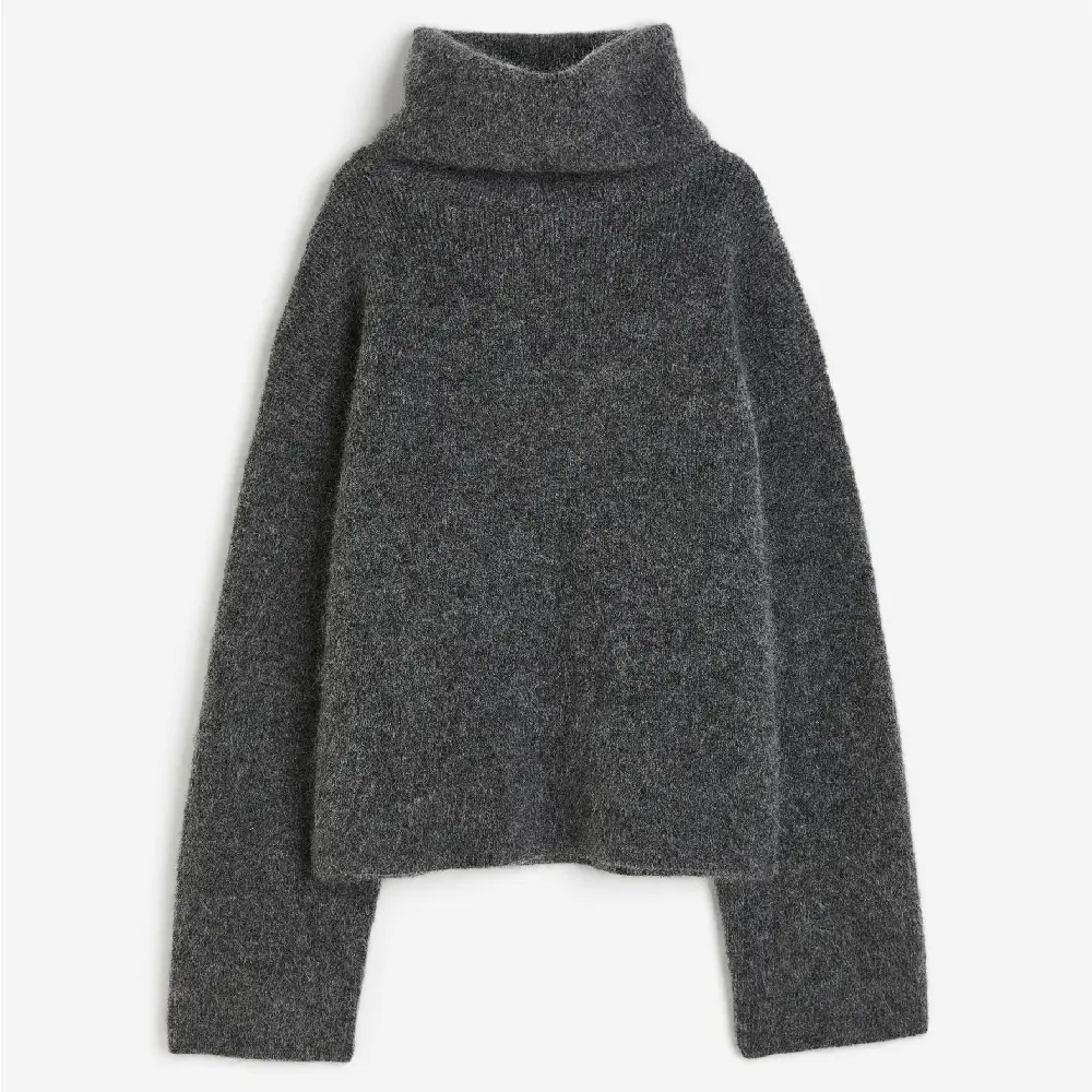 

Свитер H&M Mohair-blend Turtleneck, темно-серый