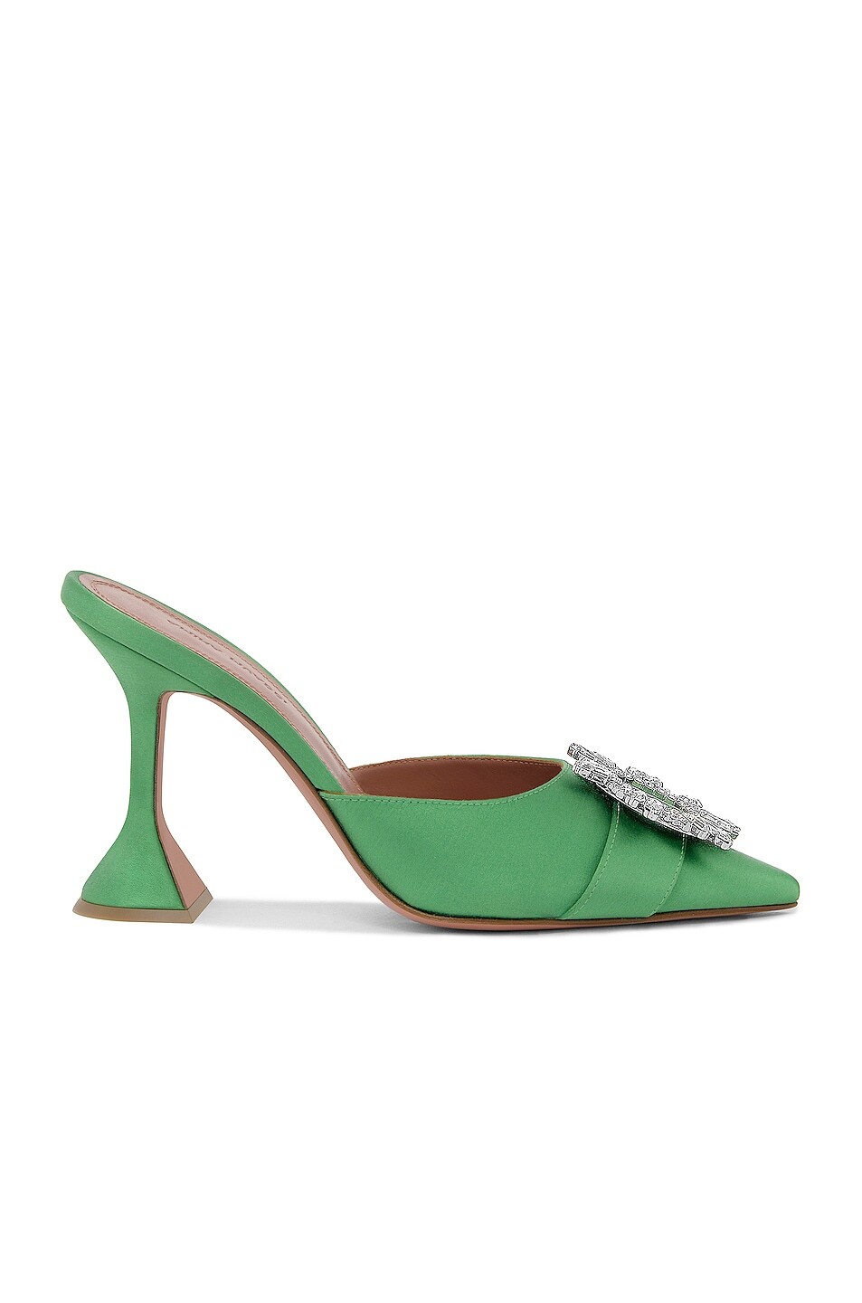 

Туфли Amina Muaddi Begum Satin, цвет Dark Jungle