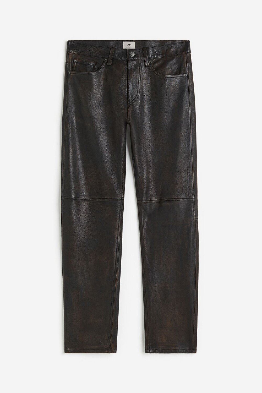 

Брюки H&M Leather, темно-коричневый