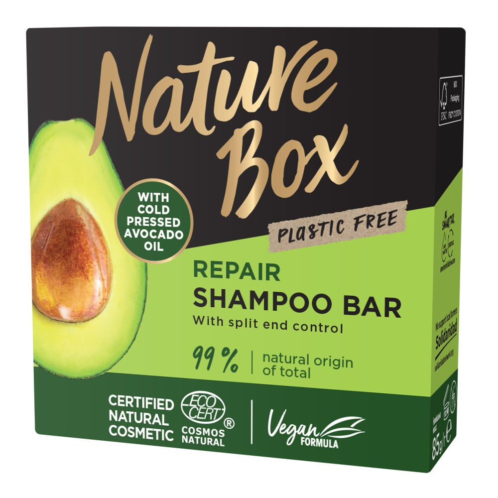 

Nature Box Шампунь-батончик Avocado Oil регенерирующий с маслом авокадо 85г