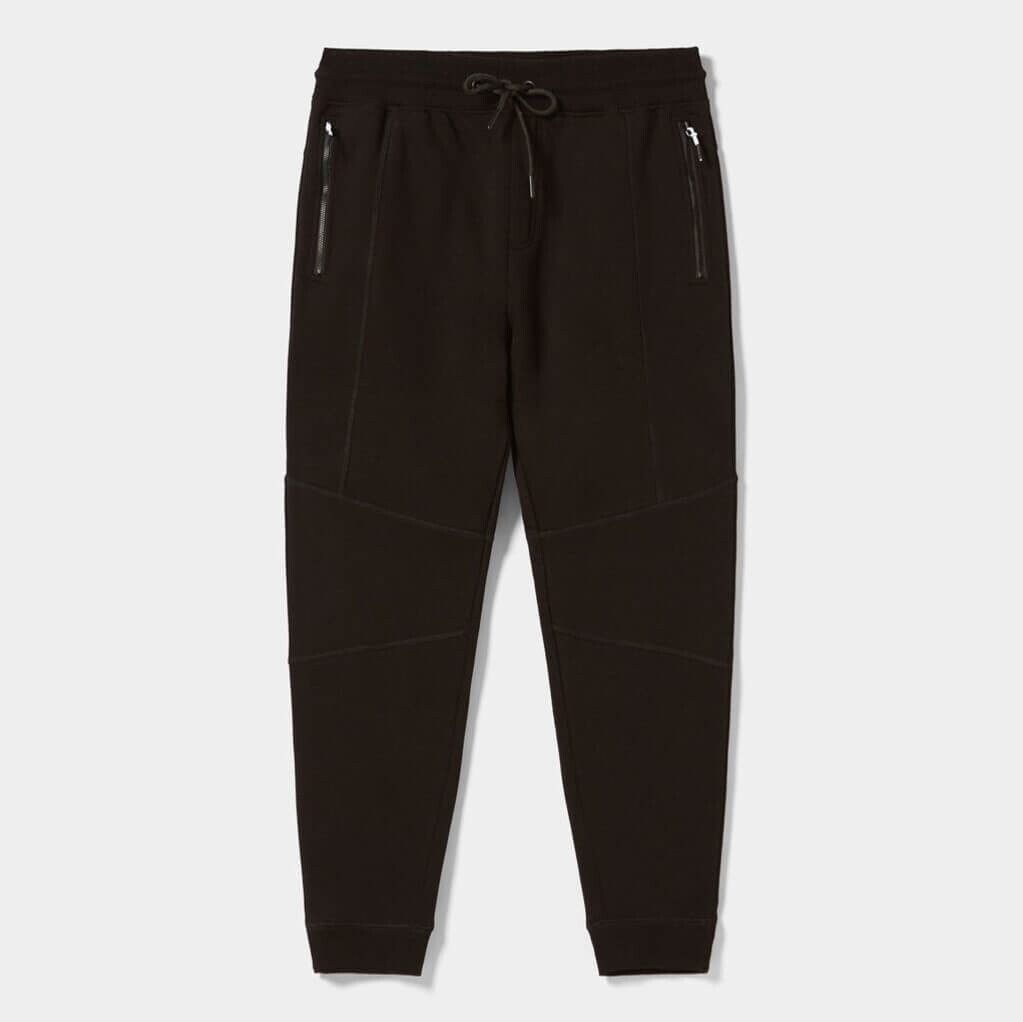 

Брюки Bershka Plush With Seams, черный