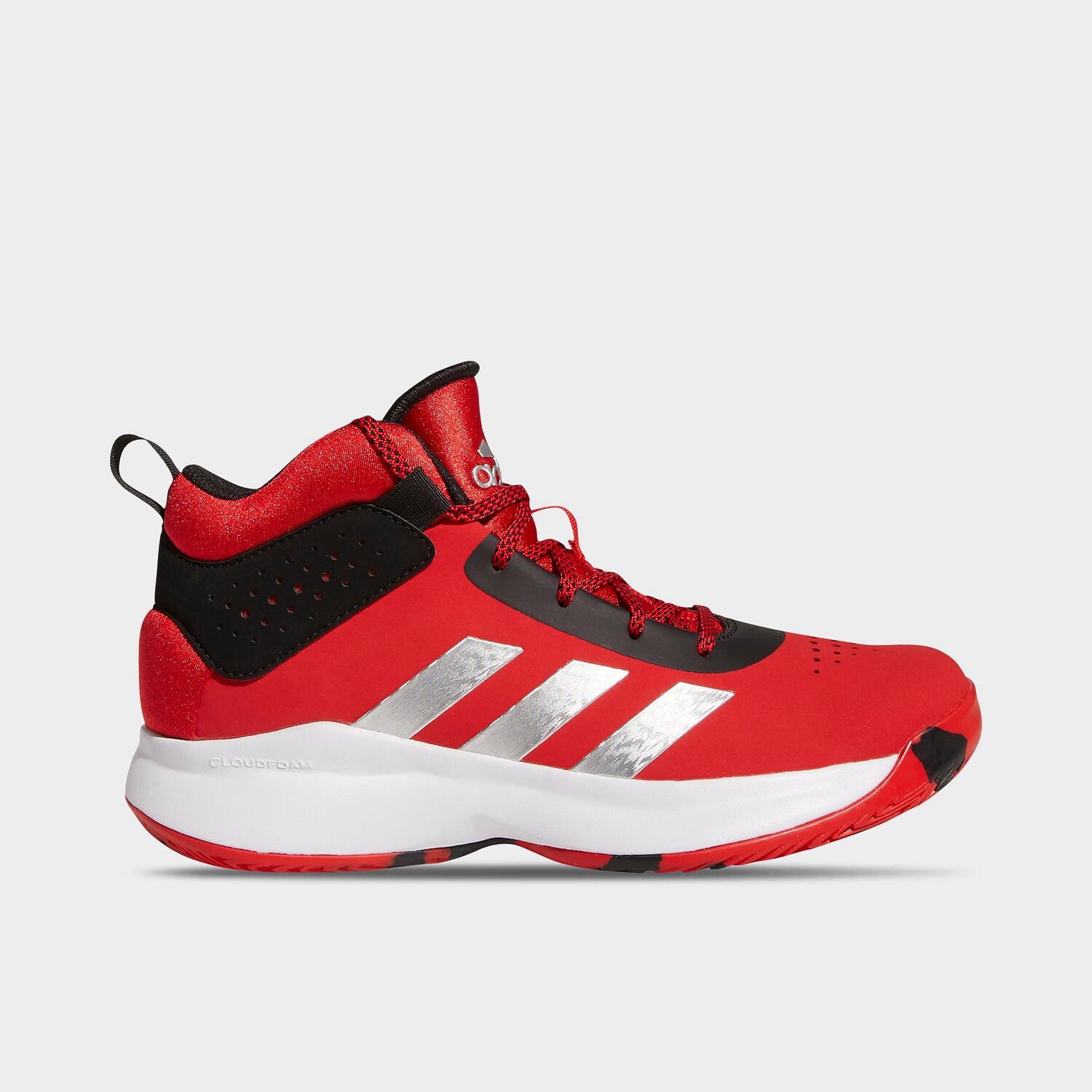

Баскетбольные кроссовки Adidas Cross Em Up 5 для больших детей (широкая ширина), красный