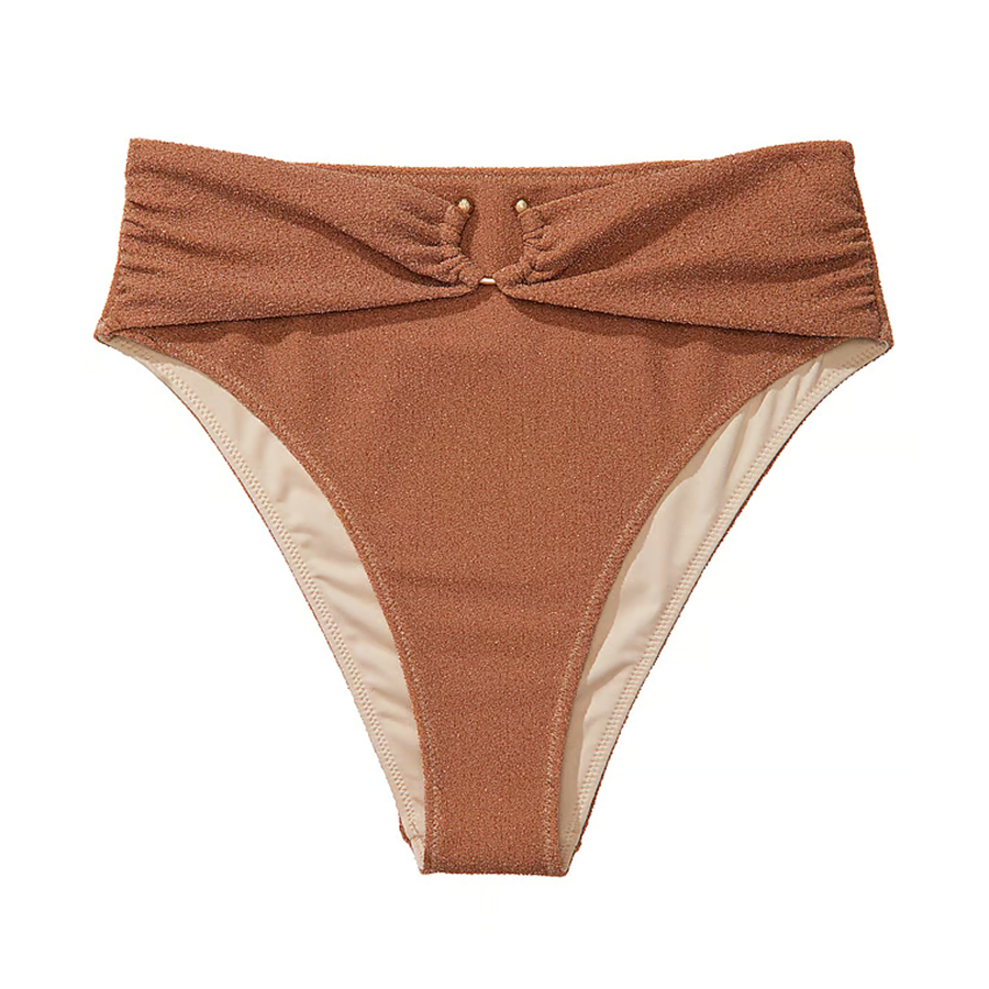 Плавки бикини Victoria's Secret Swim Shimmer High-Waist Cheeky, коричневый