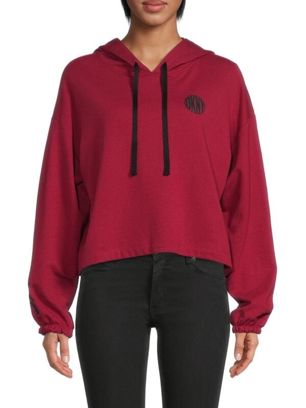 

Худи DKNY с заниженными плечами, berry