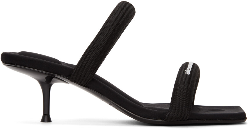 

Черные дутые босоножки на каблуке Jessie Alexander Wang