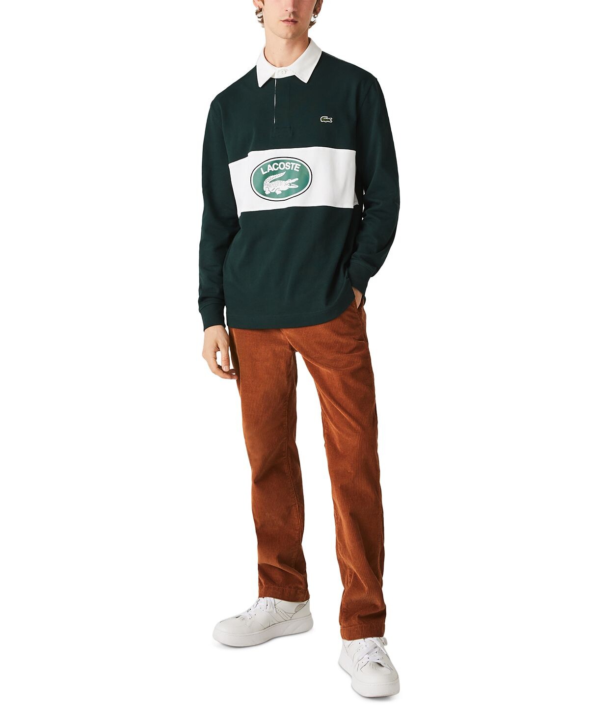 

Мужские вельветовые брюки прямого кроя Lacoste