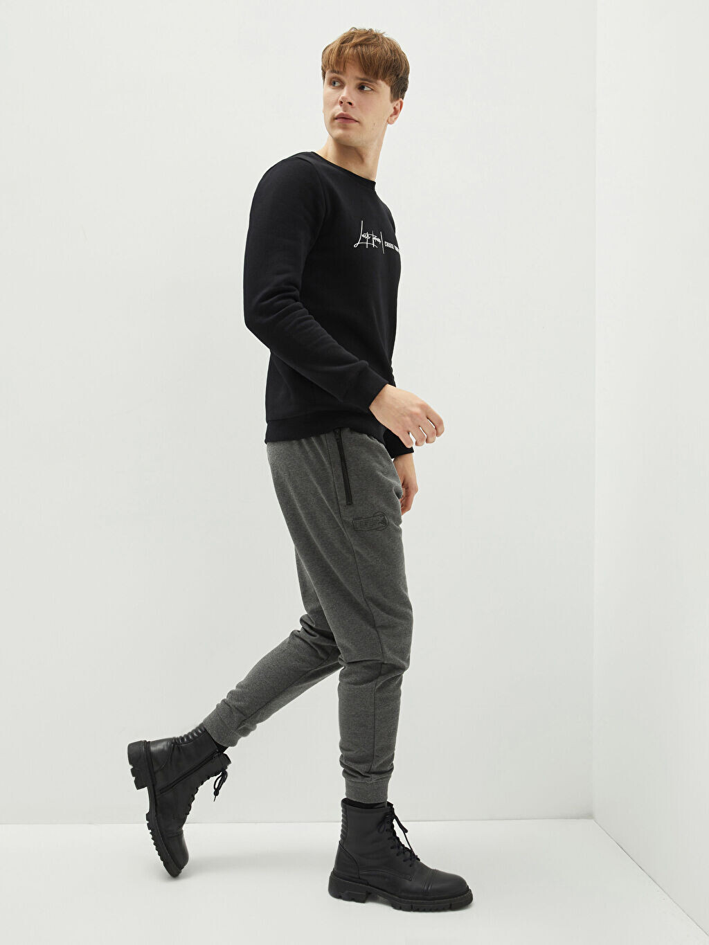 

Мужские спортивные штаны Slim Fit Jogger LCW Casual, антрацитовый меланж