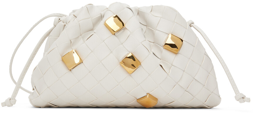 

Белый мини-клатч на фурнитуре Bottega Veneta