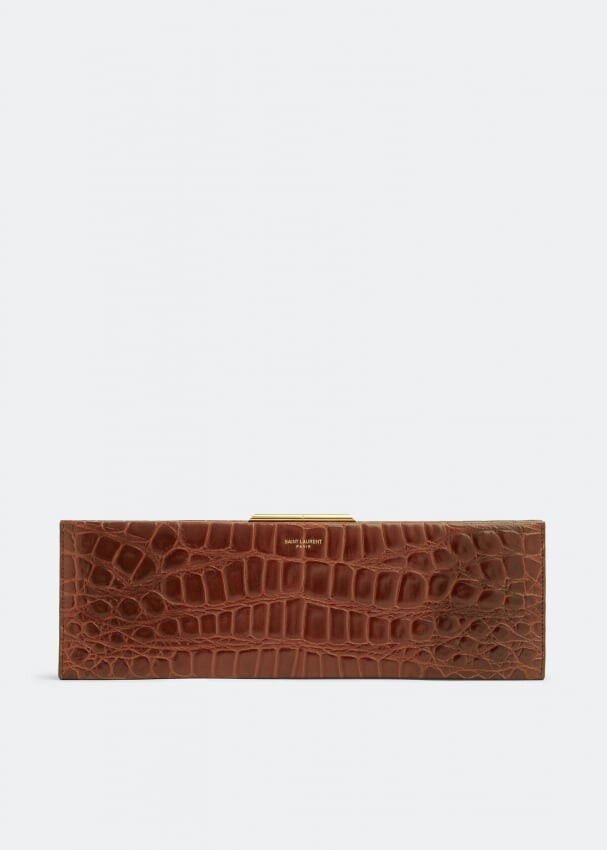 

Клатч SAINT LAURENT Midnight large clutch, коричневый