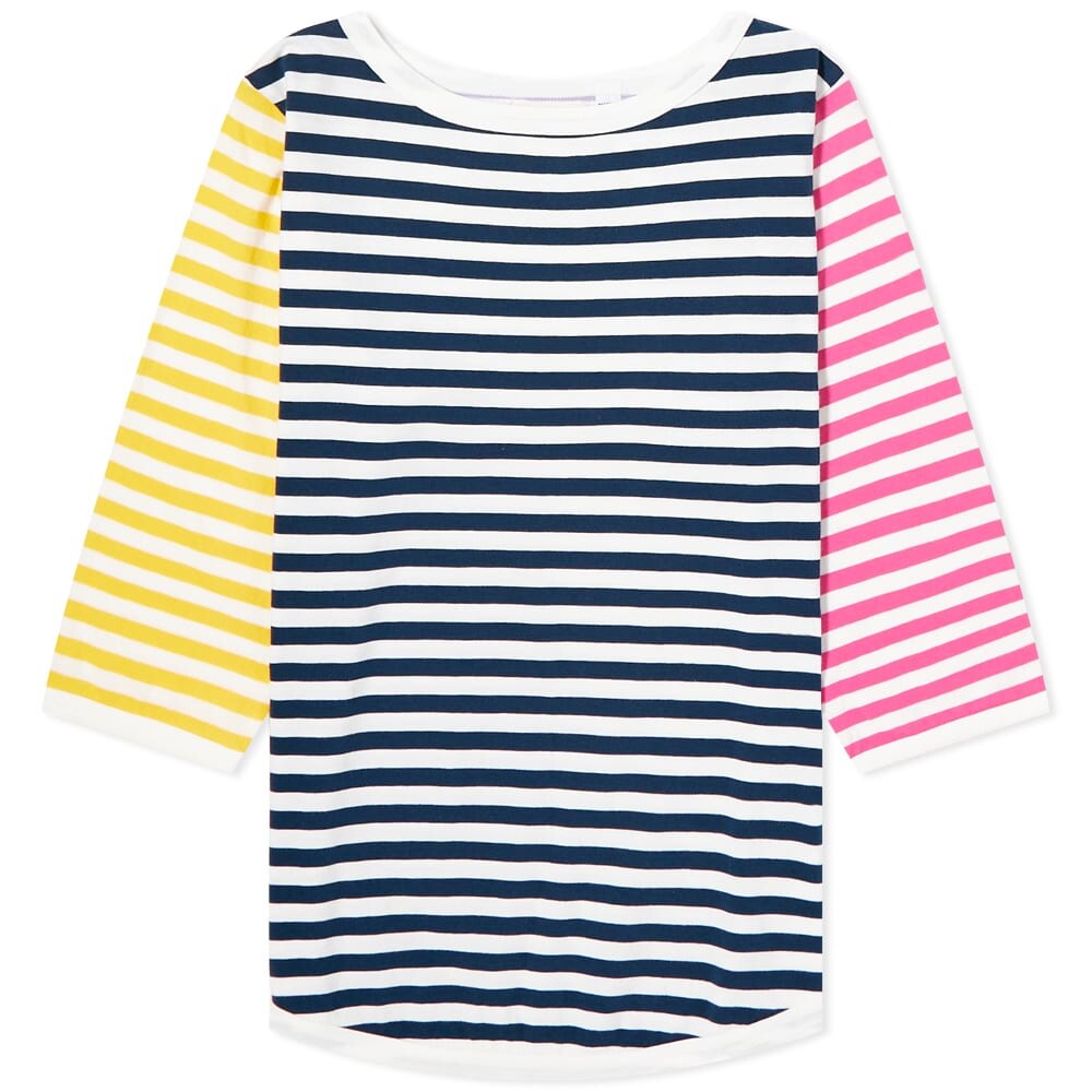 

Футболка Beams Boy 1cm Stripe 3/4 Sleeve Tee