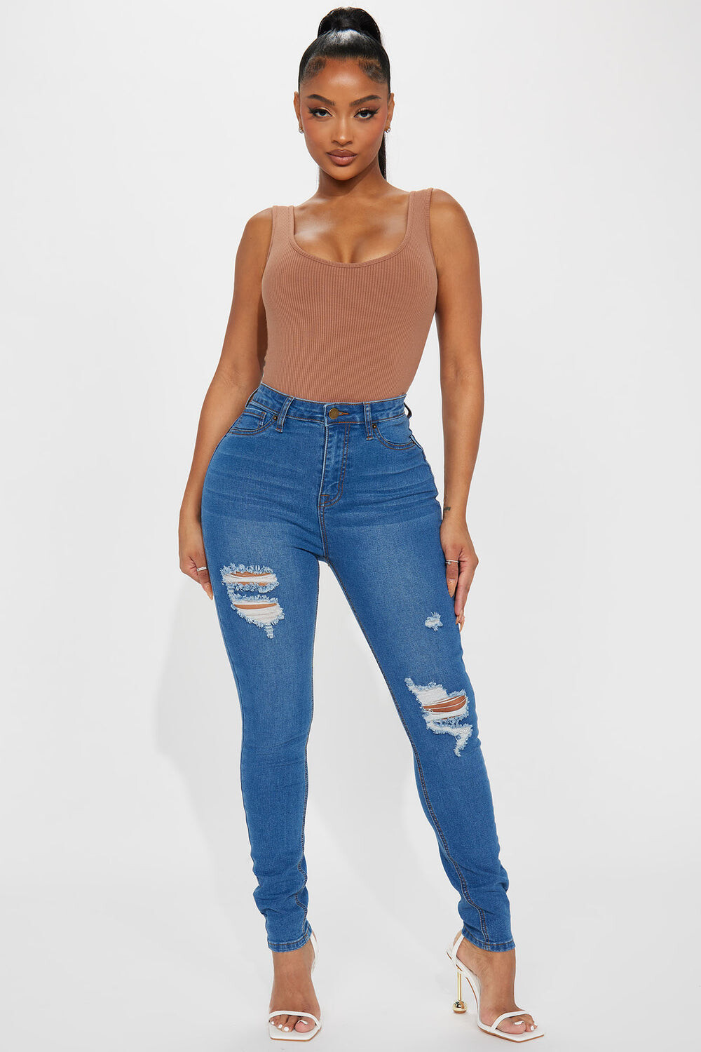 

Джинсы скинни Fashion Nova YJDM15HRBLDOPTION1, синий