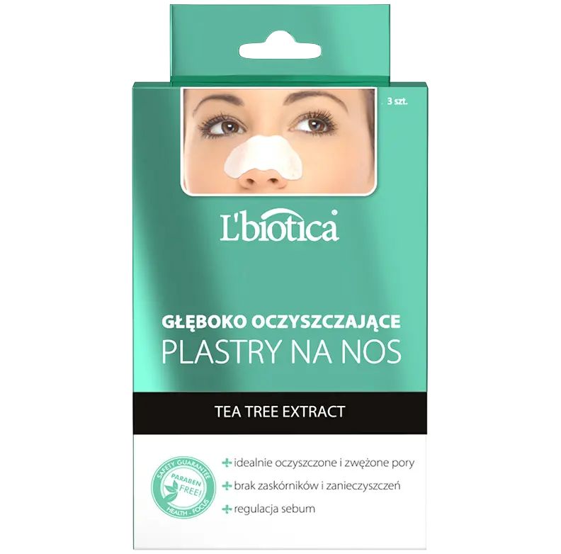 

L'biotica Tea Tree Extrac полоски очищающие для носа на ночь, 3 шт/1 упаковка