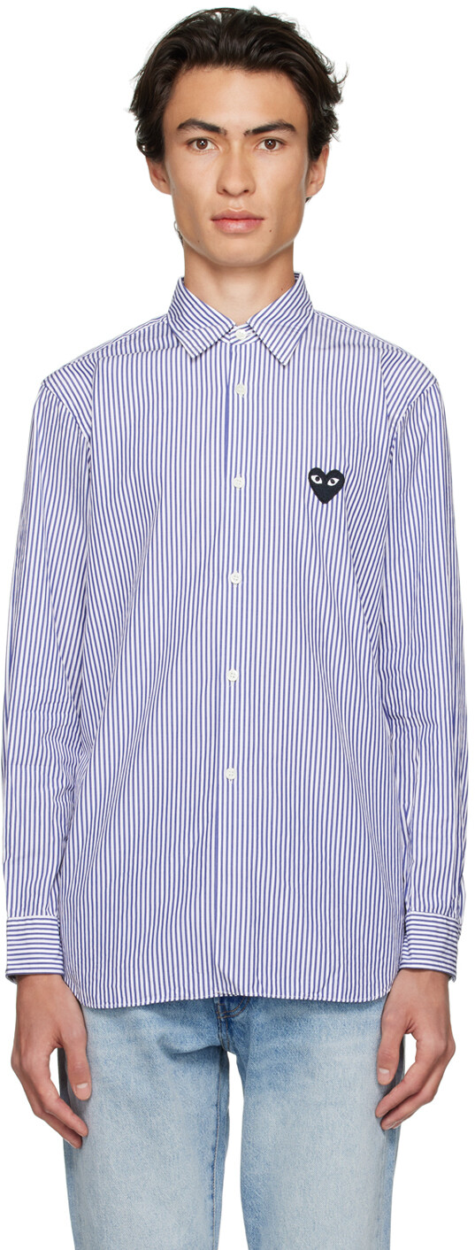 

Темно-синяя рубашка с рисунком Comme des Garçons Play