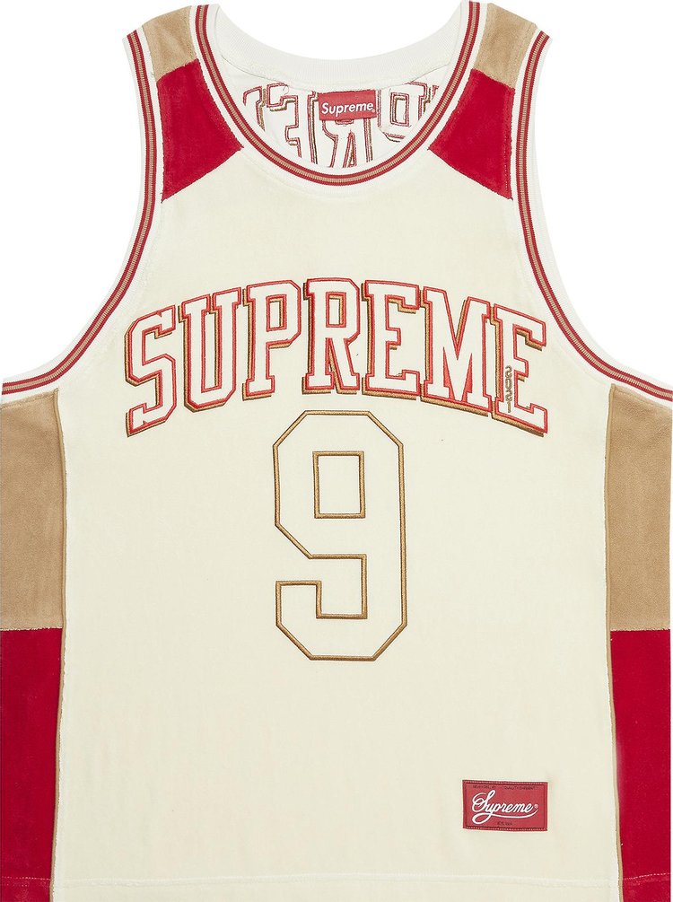 Футболка Supreme Terry Basketball Jersey 'Stone', разноцветный