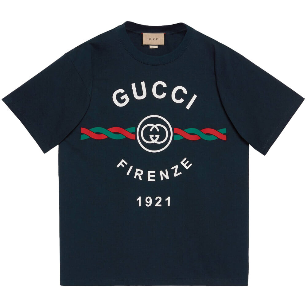 

Футболка Gucci Firenze 1921, темно-синий